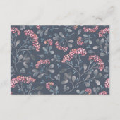 Carte D'accompagnement Aquarelle rose gris chic classique détails mariage (Dos)