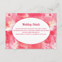 Aquarelle rose moderne Confetti Détails du Mariage