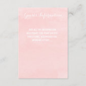 Carte D'accompagnement Aquarelle rose vif moderne info des clients mariag (Devant)