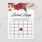 Carte D'accompagnement Aquarelle Rouge Amaryllis Fête des mariées Jeu de (Devant)