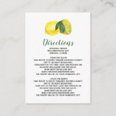 Carte D'accompagnement Aquarelle rustique Citrus Lemon Mariage (Devant)