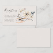 Carte D'accompagnement Aquarelle Rustique Fleurs séchées Réception de mar (Devant / Derrière)