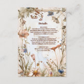 Carte D'accompagnement Aquarelle rustique Mariage bois (Devant)