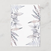 Carte D'accompagnement Aquarelle rustique Mauve Floral Mariage (Dos)