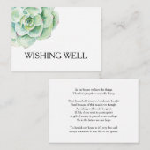 Carte D'accompagnement Aquarelle rustique succulente souhaitant bien (Devant / Derrière)