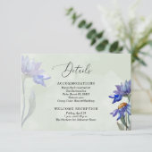 Carte D'accompagnement Aquarelle Sage rustique Faisceau vert et pourpre (Debout devant)