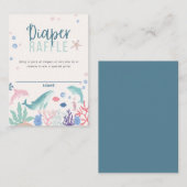 Carte D'accompagnement Aquarelle sous le Baby shower de jauge de couches (Devant / Derrière)