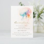 Carte D'accompagnement Aquarelle sous-marine Jellyfish Réception de maria (Debout devant)