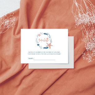 Carte D'accompagnement Aquarelle Starfish Coral Reef Déchets Raffin