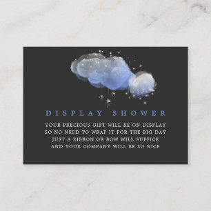 Carte D'accompagnement Aquarelle Stars Nuit Ciel Garçon Baby Affichage Do