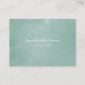 Carte D'accompagnement Aquarelle Succulents Baby shower Déchets Raffle (Dos)