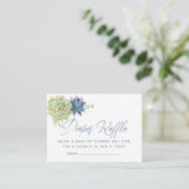 Carte D'accompagnement Aquarelle Succulents Baby shower Déchets Raffle (Debout devant)