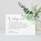 Carte D'accompagnement Aquarelle succulents désirant bien. Mariage Cactus (Debout devant)