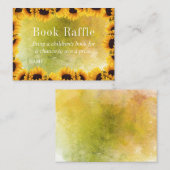 Carte D'accompagnement Aquarelle Sunflower Livre bébé Raffle Billets (Devant / Derrière)