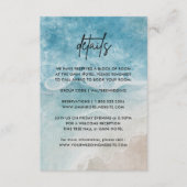 Carte D'accompagnement Aquarelle Sur La Plage Détails De Mariage (Devant)