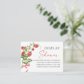 Carte D'accompagnement Aquarelle tendance Fraise Baby Display Douche (Debout devant)