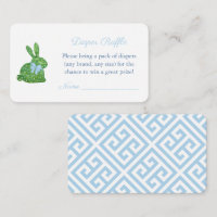 Aquarelle Topiary Bunny Bow Diaper Raffle Douche