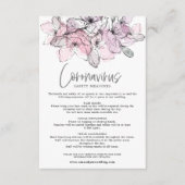 Carte D'accompagnement Aquarelle translucide Florales roses Sécurité des  (Devant)