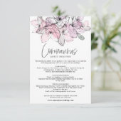 Carte D'accompagnement Aquarelle translucide Florales roses Sécurité des  (Debout devant)