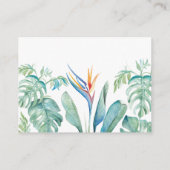 Carte D'accompagnement Aquarelle Tropical Floral and Green Business (Dos)