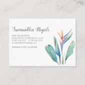 Carte D'accompagnement Aquarelle Tropical Floral and Green Business (Devant)