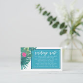 Carte D'accompagnement Aquarelle Tropical Wishing Well V1 Turquoise ID577 (Debout devant)