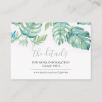 Aquarelle tropicale Botanique Détails de l'invité