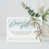 Carte D'accompagnement Aquarelle tropicale Palmiers Raffin de couche (Debout devant)