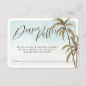 Carte D'accompagnement Aquarelle tropicale Palmiers Raffin de couche (Devant)