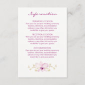 Carte D'accompagnement Aquarelle tropicale pourpre à orchidée (Devant)