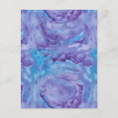 Carte D'accompagnement Aquarelle Turquoise violette Arbre de vie Réceptio (Dos)