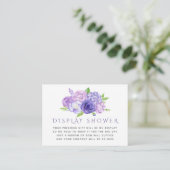 Carte D'accompagnement Aquarelle Ultra Violet Floral Baby Display Douche (Debout devant)