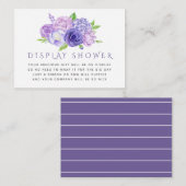 Carte D'accompagnement Aquarelle Ultra Violet Floral Baby Display Douche (Devant / Derrière)