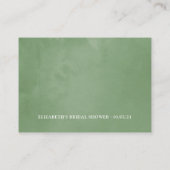 Carte D'accompagnement Aquarelle Verdure Cristal Fête des mariées Raffle (Dos)