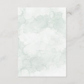 Carte D'accompagnement Aquarelle verdure feuillage feuille mariage (Dos)