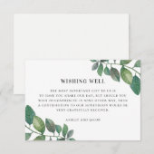 Carte D'accompagnement Aquarelle verdure feuillage mariage désirant bien (Devant / Derrière)