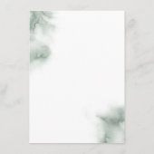 Carte D'accompagnement Aquarelle Verdure Informations Mariage Invité (Dos)