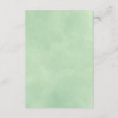 Carte D'accompagnement Aquarelle verte Fir Trees Rustique Mariage Nature (Dos)