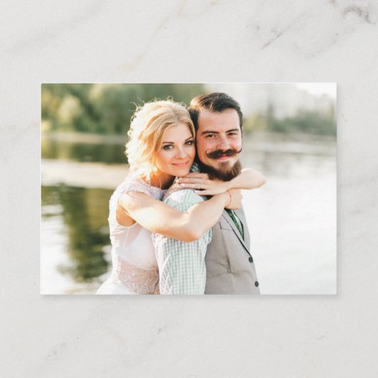 Carte D'accompagnement Aquarelle verte Mariage photo QR RSVP (Dos)