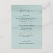 Carte D'accompagnement Aquarelle verte moderne Mariage élégant (Devant)