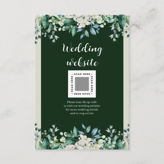 Carte D'accompagnement Aquarelle verte Palette d'amour Mariage (Devant)