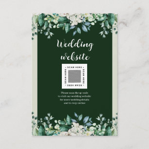 Carte D'accompagnement Aquarelle verte Palette d'amour Mariage