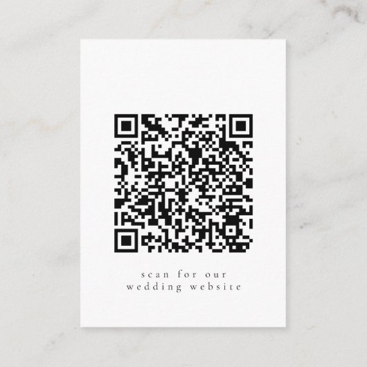 Carte D'accompagnement Aquarelle violet Mariage Floral Site Web QR Code (Dos)