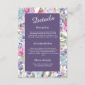 Carte D'accompagnement aquarelle violette fleur sauvage verdure feuillage (Devant)