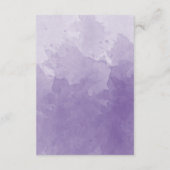 Carte D'accompagnement Aquarelle violette, Monogramme QR Code / RSVP en l (Dos)