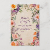 Carte D'accompagnement Aquarelle Whimsical Diapper Raffin Floral (Devant)
