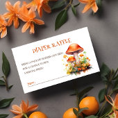 Carte D'accompagnement Aquarelle Woodland Champignons Déchets Raffle Bill