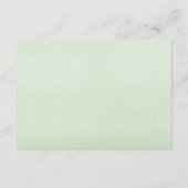 Carte D'accompagnement Aquarelles vertes or vert feuilles RSVP (Dos)