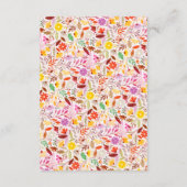 Carte D'accompagnement Aquarelles vives Fleurs de tulipe d'été Mariage (Dos)