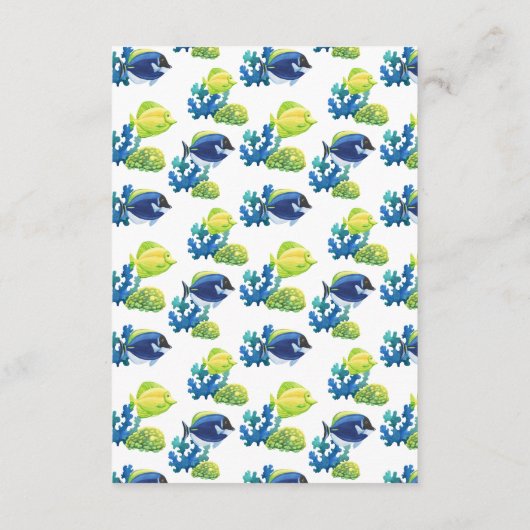 Carte D'accompagnement Aquarium coloré (Dos)